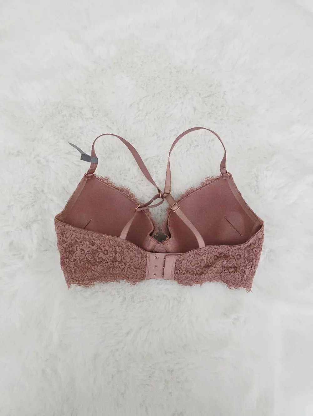 AERIE🌻Real Power Plunge Push Up Eyelash Lace Bra SIZE 32D